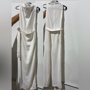 Zara Ivory Sleeveless Jumpsuit